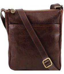 Ανδρικό Τσαντάκι Δερμάτινο Jason Tuscany Leather TL141300 Καφέ Σκούρο