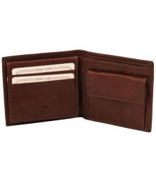 Ανδρικό Δερμάτινο Πορτοφόλι Tuscany Leather TL141377 Καφέ