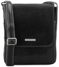 Ανδρικό Τσαντάκι Δερμάτινο John Tuscany Leather TL141408 Μαύρο