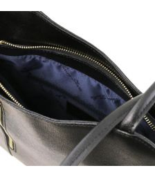 Γυναικεία Τσάντα Δερμάτινη Πλάτης & Ώμου Patty Tuscany Leather TL141455 Μαύρο