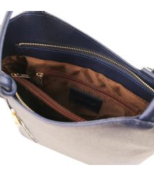 Γυναικεία Τσάντα Δερμάτινη Πλάτης & Ώμου Patty Tuscany Leather TL141455 Μπλε σκούρο