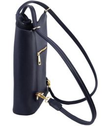 Γυναικεία Τσάντα Δερμάτινη Πλάτης & Ώμου Patty Tuscany Leather TL141455 Μπλε σκούρο