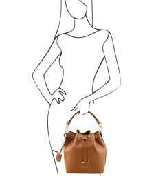 Γυναικεία Τσάντα Δερμάτινη Vittoria Tuscany Leather TL141531 Κονιάκ