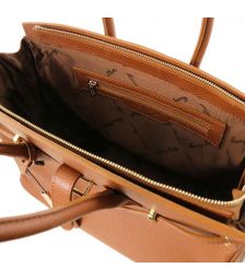 Γυναικεία Τσάντα Δερμάτινη Tuscany Leather TL141529 Κονιάκ