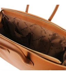 Γυναικεία Τσάντα Δερμάτινη Tuscany Leather TL141529 Κονιάκ