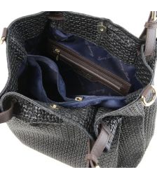 Γυναικεία Τσάντα Δερμάτινη Tuscany Leather TL141573 Μαύρο