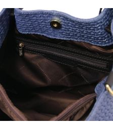 Γυναικεία Τσάντα Δερμάτινη Tuscany Leather TL141573 Μπλε σκούρο