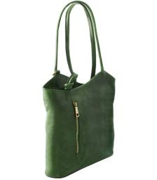 Γυναικεία Τσάντα Δερμάτινη Πλάτης & Ώμου Patty Tuscany Leather TL141497 Πράσινο