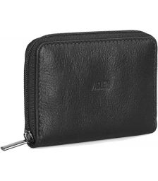 Πορτοφόλι με Μπρελόκ Ανδρικό JASLEN με RFID Δερμάτινο 204243-01 Μαύρο