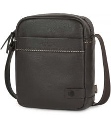 Τσαντάκι Ώμου Δερμάτινο JASLEN 313019-02 Καφέ