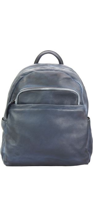 Δερμάτινη Τσάντα Πλάτης Jake Firenze Leather 68030 Σκουρο Μπλε