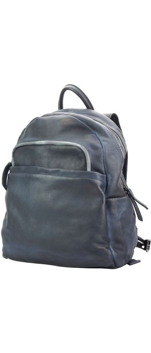 Δερμάτινη Τσάντα Πλάτης Jake Firenze Leather 68030 Σκουρο Μπλε