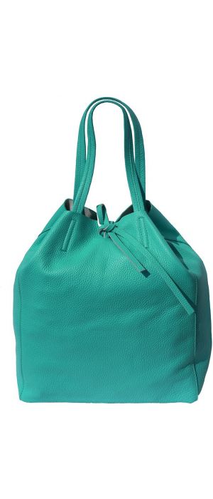 Δερματινη Τσαντα Ωμου Babila Firenze Leather 9121 Τυρκουαζ