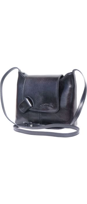 Γυναικεια Τσαντα Ωμου Firenze Leather 209 Μαύρο