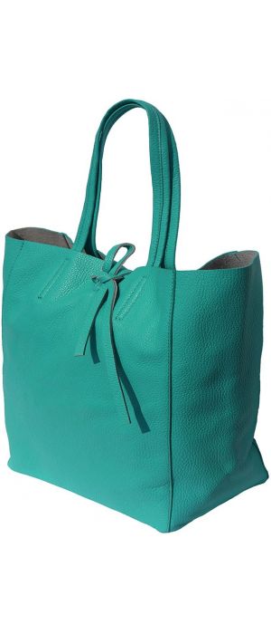 Δερματινη Τσαντα Ωμου Babila Firenze Leather 9121 Τυρκουαζ