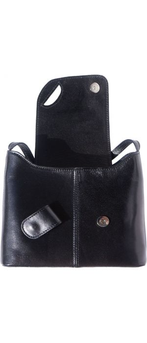 Γυναικεια Τσαντα Ωμου Firenze Leather 209 Μαύρο
