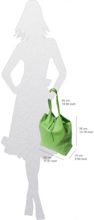 Δερματινη Τσαντα Ωμου Babila Firenze Leather 9121 Τυρκουαζ