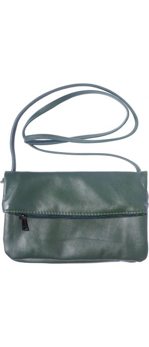 Δερματινο Τσαντακι Φακελος Anita Firenze Leather 3601 Σκουρο Πρασινο