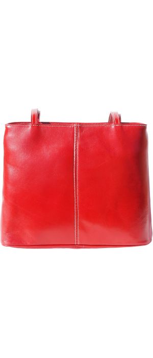 Δερμάτινη Τσαντα Ωμου Ludovica Firenze Leather 215 Σκουρο Κόκκινο