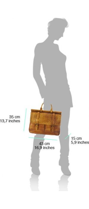 Δερματινος Χαρτοφυλακας Florine Firenze Leather 68155 Μπεζ