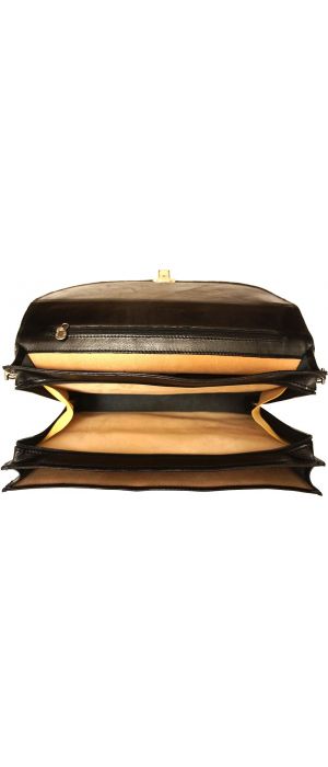 Δερμάτινος Χαρτοφύλακας 3 Θέσεων Firenze Leather 7617 Μαύρο