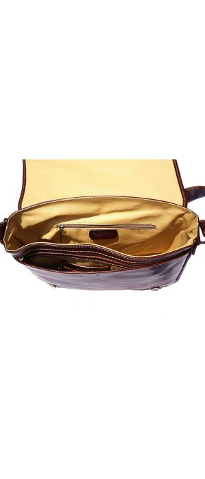 Δερμάτινη Τσάντα Ταχυδρόμου Firenze Leather 6548 Καφε