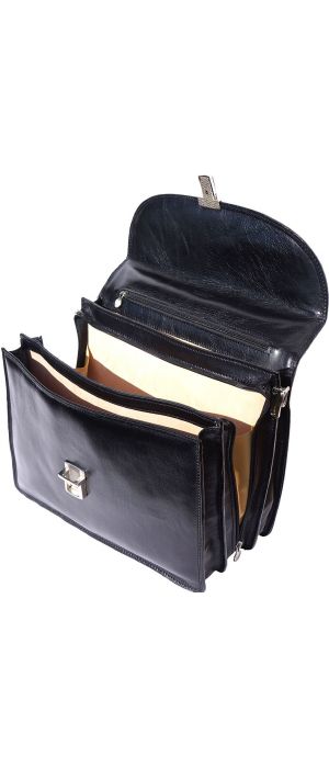 Δερμάτινος Χαρτοφύλακας 3 Θέσεων Firenze Leather 7617 Μαύρο