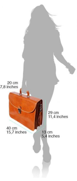 Δερμάτινος Χαρτοφύλακας 3 Θέσεων Firenze Leather 7617 Μαύρο