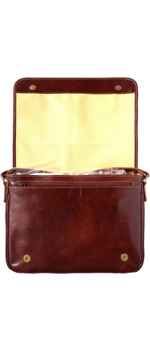 Δερμάτινη Τσάντα Ταχυδρόμου Firenze Leather 6548 Καφε