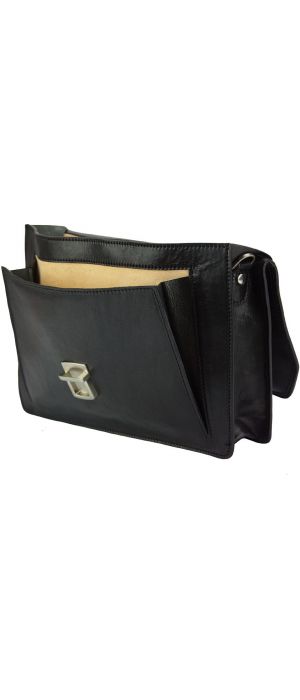 Δερματινος Χαρτοφυλακας Corrado Firenze Leather 7631 Μαύρο