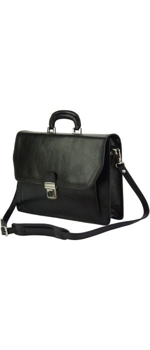 Δερματινος Χαρτοφυλακας Corrado Firenze Leather 7631 Μαύρο