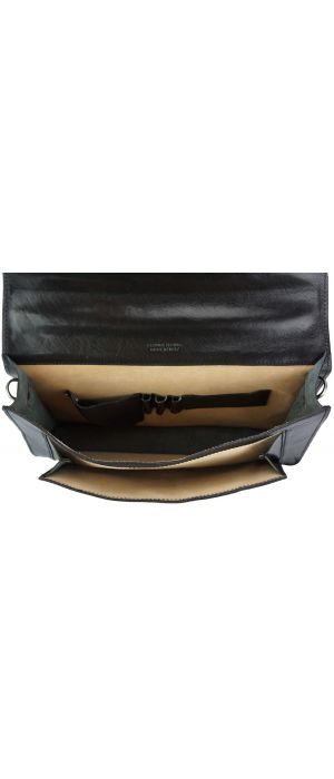 Δερματινος Χαρτοφυλακας Corrado Firenze Leather 7631 Μαύρο