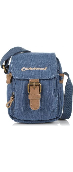 Τσαντάκι Ωμου 19cm με Αγκράφα Vintage Diplomat Tr21 Denim