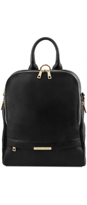 Γυναικεία Τσάντα Πλάτης Δερμάτινη TL141376 Μαύρο Tuscany Leather