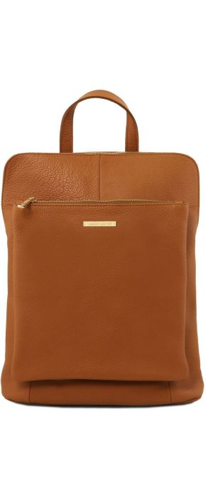 Γυναικεία Τσάντα Πλάτης - Ώμου Δερμάτινη TL141682 Κονιάκ Tuscany Leather