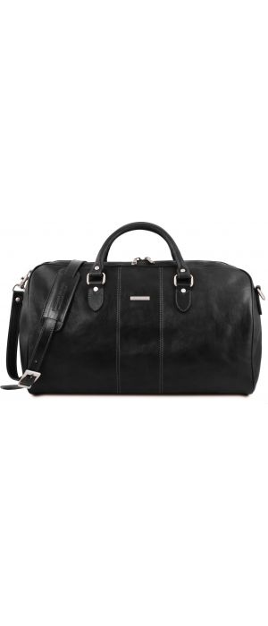 Σάκος ταξιδίου δερμάτινος - Lisbona TL141657 Μαύρο Tuscany Leather