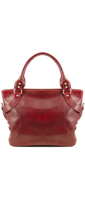 Γυναικεία Τσάντα Δερμάτινη Ilenia Κόκκινο Tuscany Leather