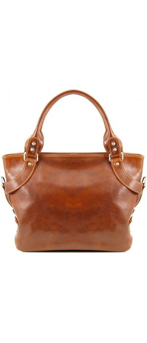 Γυναικεία Τσάντα Δερμάτινη Ilenia Μελί Tuscany Leather