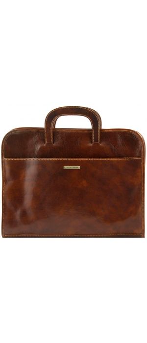 Επαγγελματική Τσάντα Δερμάτινη Sorrento TL141022 Καφέ Tuscany Leather