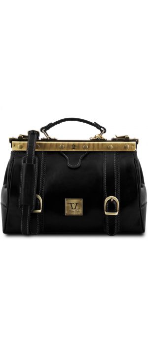 Ιατρική Τσάντα Δερμάτινη Mona Lisa Μαύρο Tuscany Leather