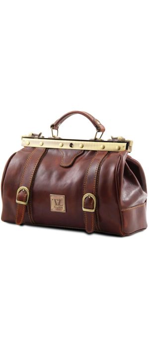 Ιατρική Τσάντα Δερμάτινη Mona Lisa Μαύρο Tuscany Leather
