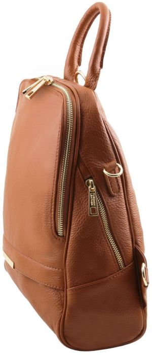 Γυναικεία Τσάντα Πλάτης Δερμάτινη TL141376 Κονιάκ Tuscany Leather