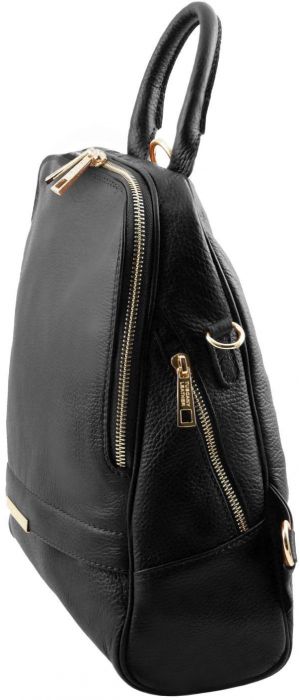 Γυναικεία Τσάντα Πλάτης Δερμάτινη TL141376 Μαύρο Tuscany Leather