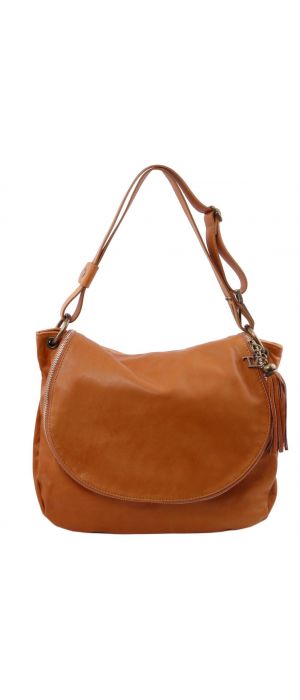Γυναικεία Τσάντα Δερμάτινη TL141110 Κονιάκ Tuscany Leather