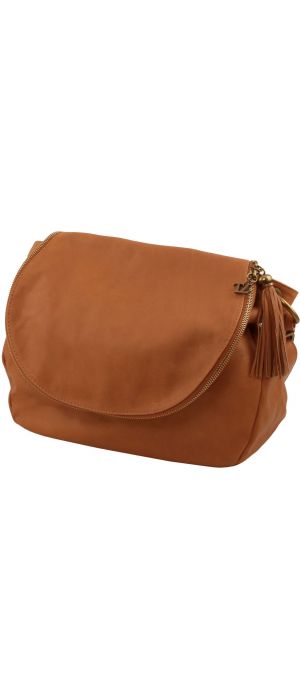 Γυναικεία Τσάντα Δερμάτινη TL141110 Κονιάκ Tuscany Leather