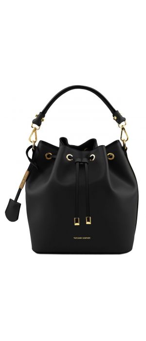 Γυναικεία Τσάντα Δερμάτινη Vittoria Μαύρο Tuscany Leather