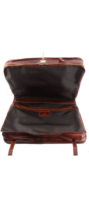 Βαλίτσα / Θήκη Ενδυμάτων Δερμάτινη Tahiti TL3030 Καφέ σκούρο Tuscany Leather