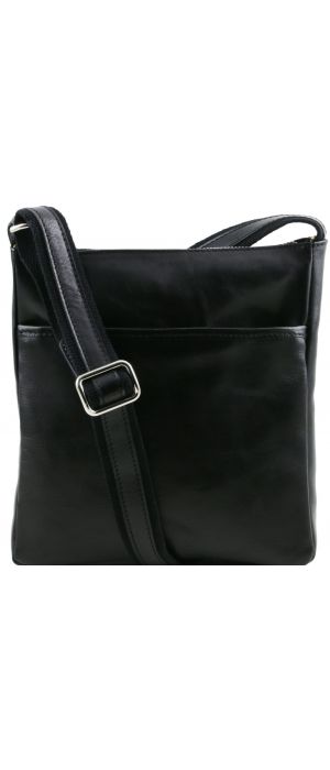 Ανδρικό Τσαντάκι Δερμάτινο Jason Μαύρο Tuscany Leather