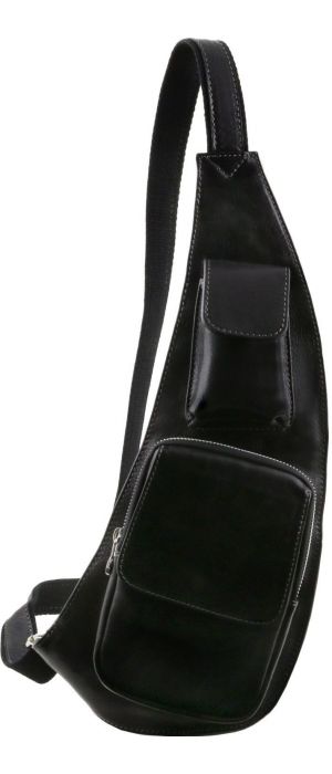 Ανδρικό Τσαντάκι Πλάτης Δερμάτινο TL141352 Μαύρο Tuscany Leather