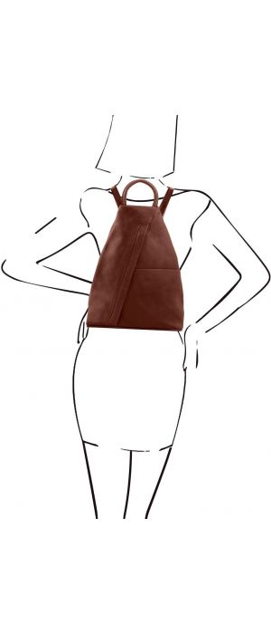 Γυναικείο Τσαντάκι Δερμάτινο Shanghai TL140963 Καφέ Tuscany Leather